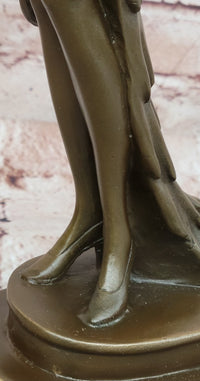 Art Deco Lady Statue by J.Erte Female Sexy Woman Dancer Sculpture Statue