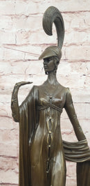 Hand Made Directoire'' by Erte Art Deco Genuine Bronze Sculpture Statue Figurine