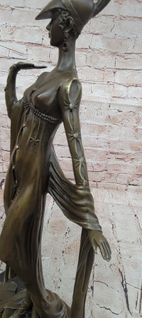 Hand Made Directoire'' by Erte Art Deco Genuine Bronze Sculpture Statue Figurine