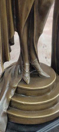 Hand Made Directoire'' by Erte Art Deco Genuine Bronze Sculpture Statue Figurine