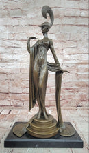 Hand Made Directoire'' by Erte Art Deco Genuine Bronze Sculpture Statue Figurine
