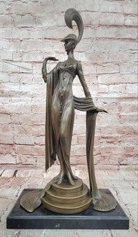 Hand Made Directoire'' by Erte Art Deco Genuine Bronze Sculpture Statue Figurine