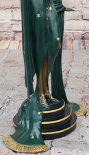 J. Erte Art Deco Bronze Lady in Flowing Gown on Marble Base