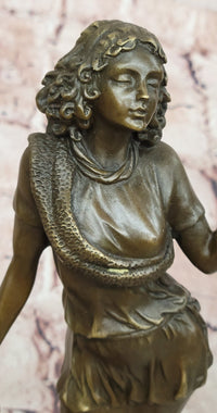 Hand Made High Society Girl Leaning on a Chair by G. Michel Bronze Sculpture