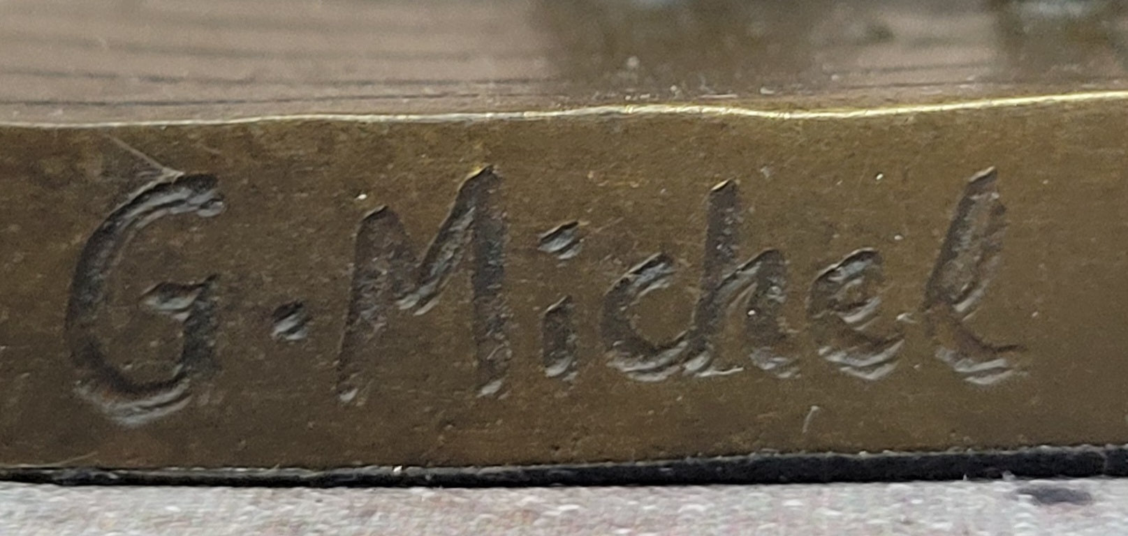 Hand Made High Society Girl Leaning on a Chair by G. Michel Bronze Sculpture