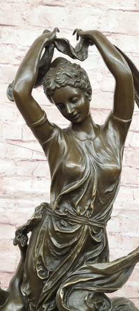 Genuine French Bronze Art Deco Festival Bound by Carrier Belleuse Hand Made