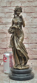 Rose Goddess Bronze Statues Female Metal Sculpture Home Decor