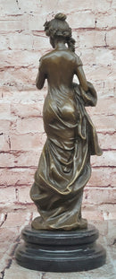Rose Goddess Bronze Statues Female Metal Sculpture Home Decor