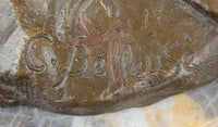 Classic Character from a French Novel Signed C. Belleuse Bronze Sculpture Statue