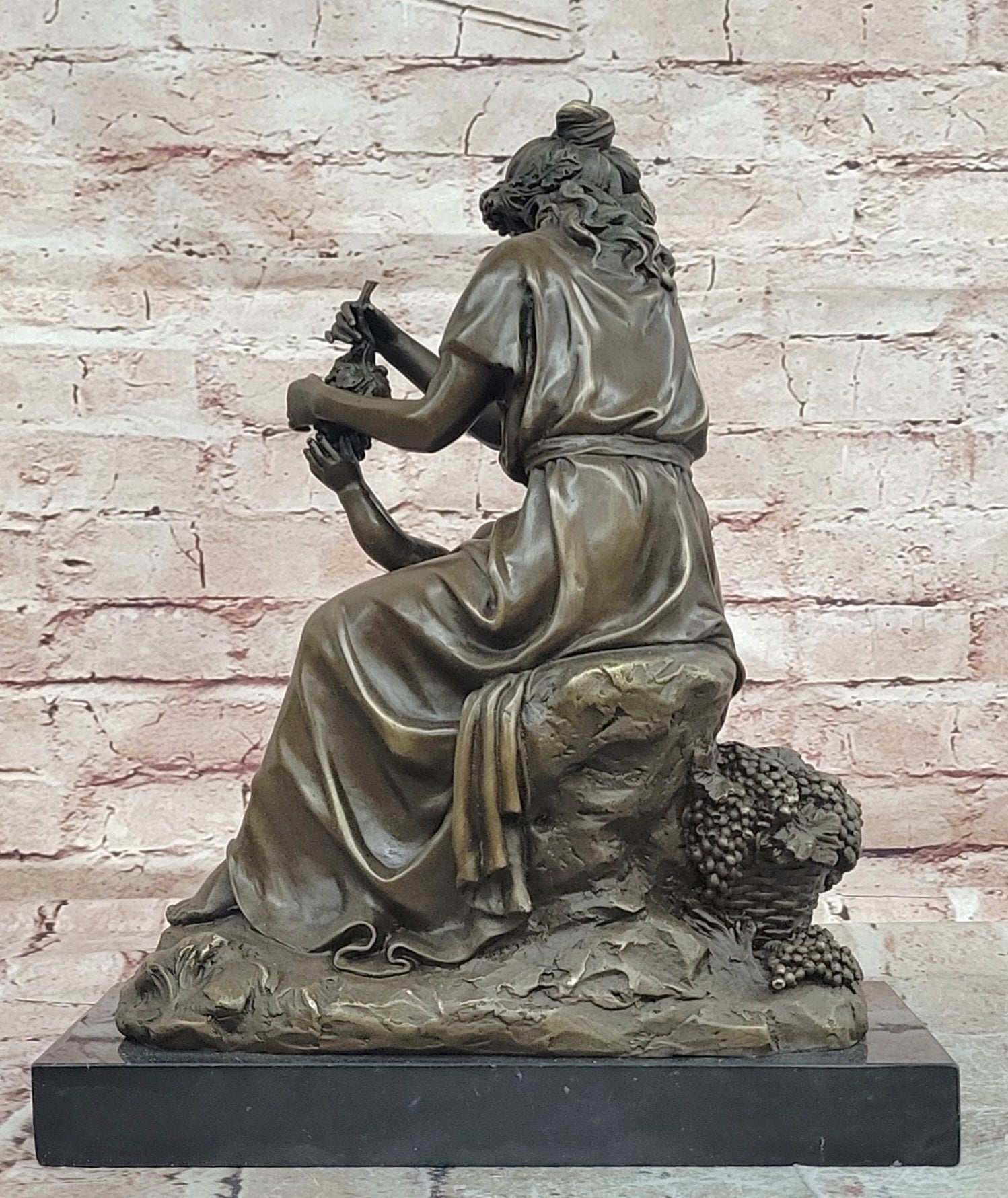 Mother-Son Bronze Statues and Figurine Female Artwork Metal Sculpture Home Decor