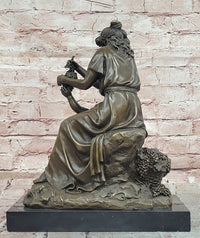Mother-Son Bronze Statues and Figurine Female Artwork Metal Sculpture Home Decor