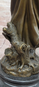 Bronze Sculpture a Tender Scene of a Mother Holding Her Child Signed Moreau