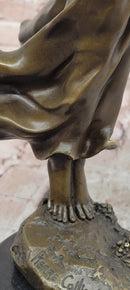 Art Deco Pierre Collinet Woman Girl with a Vine Garland Bronze Sculpture