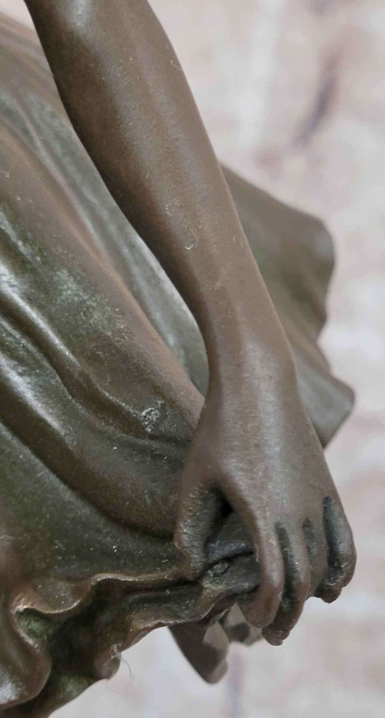 Signed Degas Graceful Dancer Ballerina Solid Bronze Sculpture Statue Decor