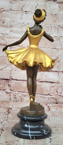 Handmade Bronze Sculpture Ballet Dancer Dance Statue Copper by Degas