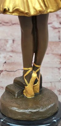 Handmade Bronze Sculpture Ballet Dancer Dance Statue Copper by Degas