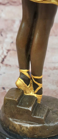 Handmade Bronze Sculpture Ballet Dancer Dance Statue Copper by Degas