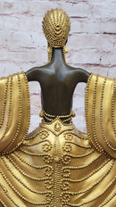 J. Erte Art Deco Golden Lady Sculpture on Marble Base