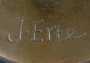 J. Erte Art Deco Golden Lady Sculpture on Marble Base