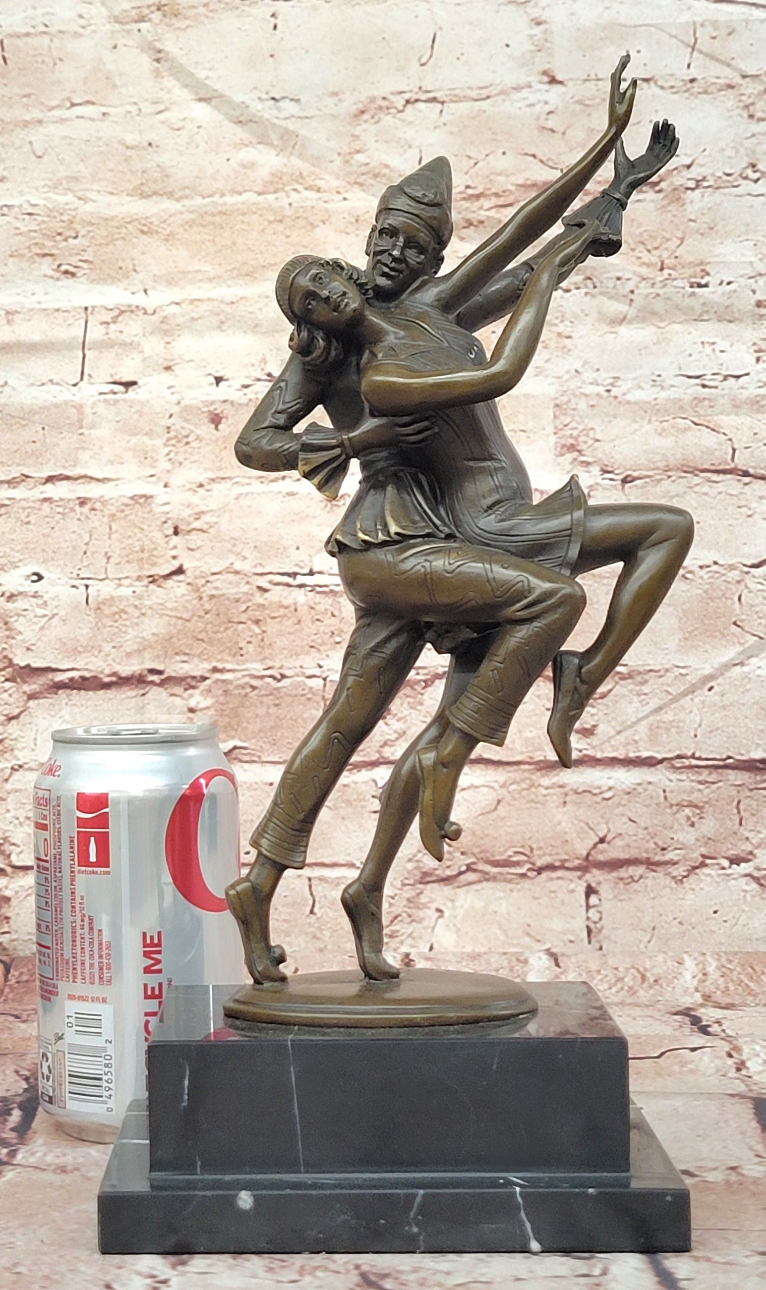Art Deco Bronze Sculpture `Carnaval Dancers` by Otto Poertzel Hand Made
