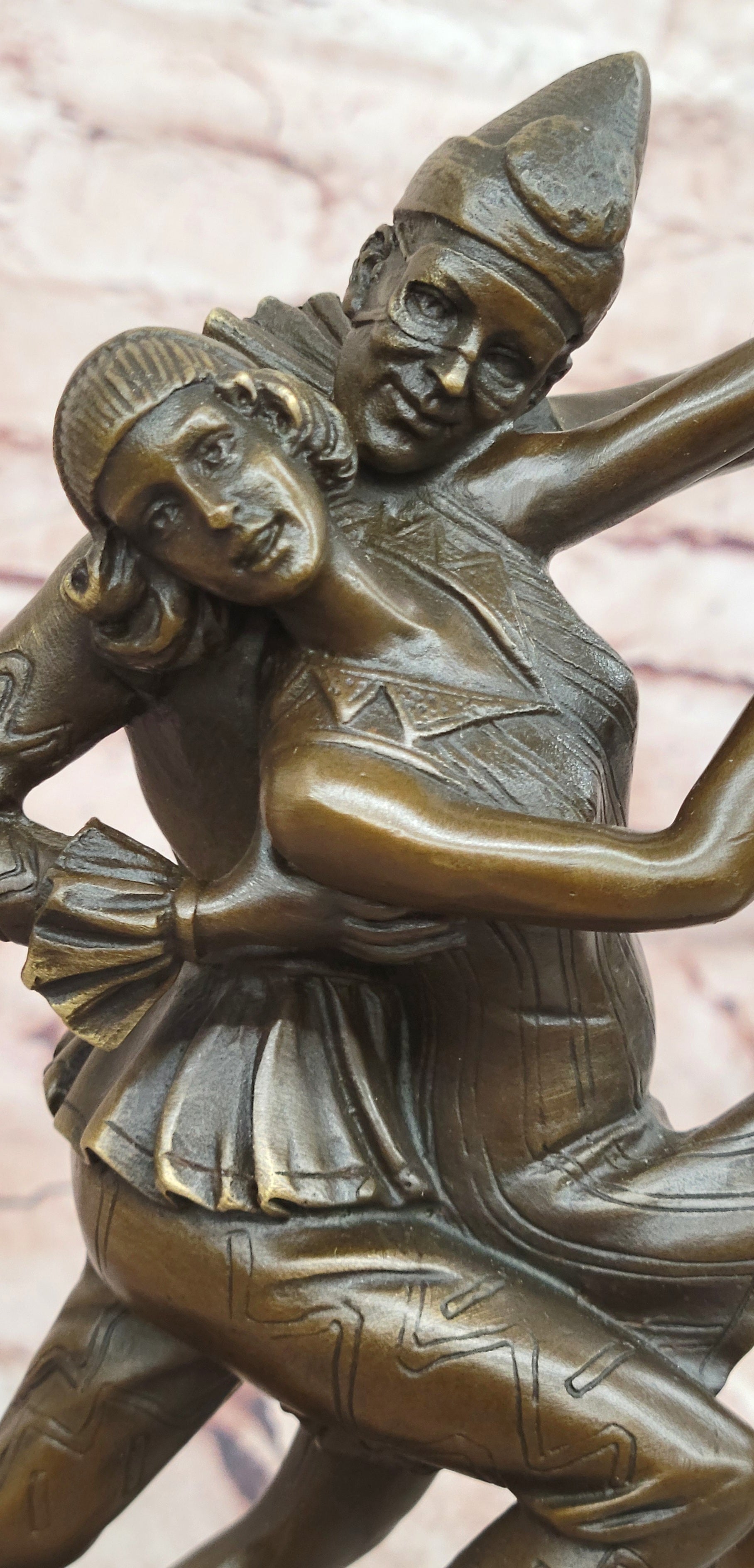 Art Deco Bronze Sculpture `Carnaval Dancers` by Otto Poertzel Hand Made