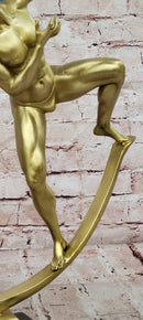 Signed Original Artwork Guardian Angel Contemporary Bronze Sculpture Figurine