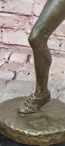 Signed Original Milo Male Running Man Sport Trophy Genuine Bronze Sculpture Statue