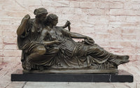 Large Bronze Sculpture Titled ''The Fates'' Modeled After Parthenon Figurine Statue