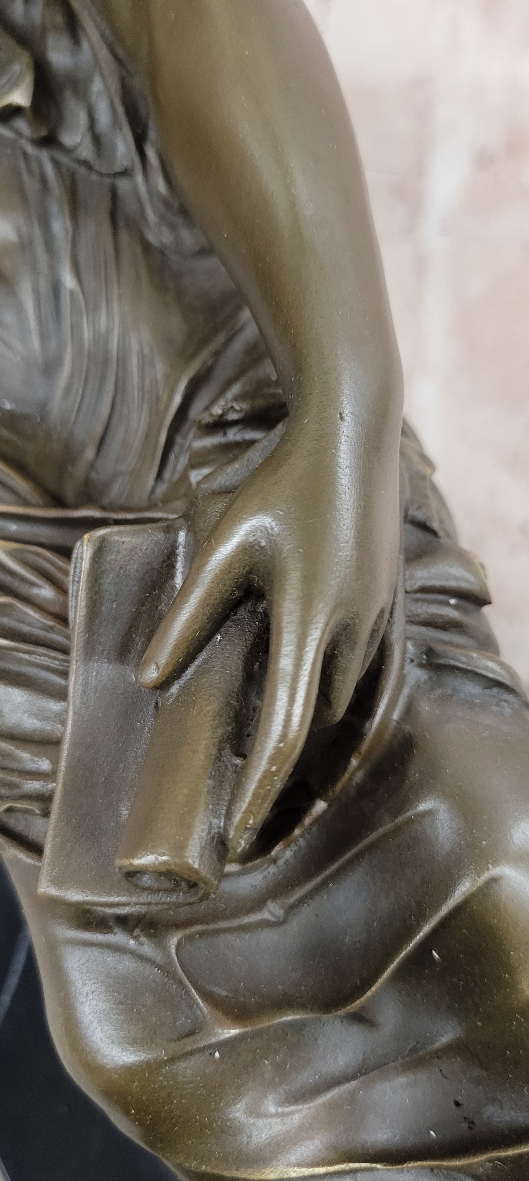 Large Bronze Sculpture Titled ''The Fates'' Modeled After Parthenon Figurine Statue