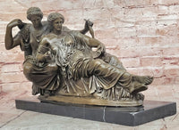 Large Bronze Sculpture Titled ''The Fates'' Modeled After Parthenon Figurine Statue
