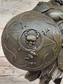 Fantasy Viking Warrior w/ Horned Helmet - Bronze Sculpture by Kamiko
