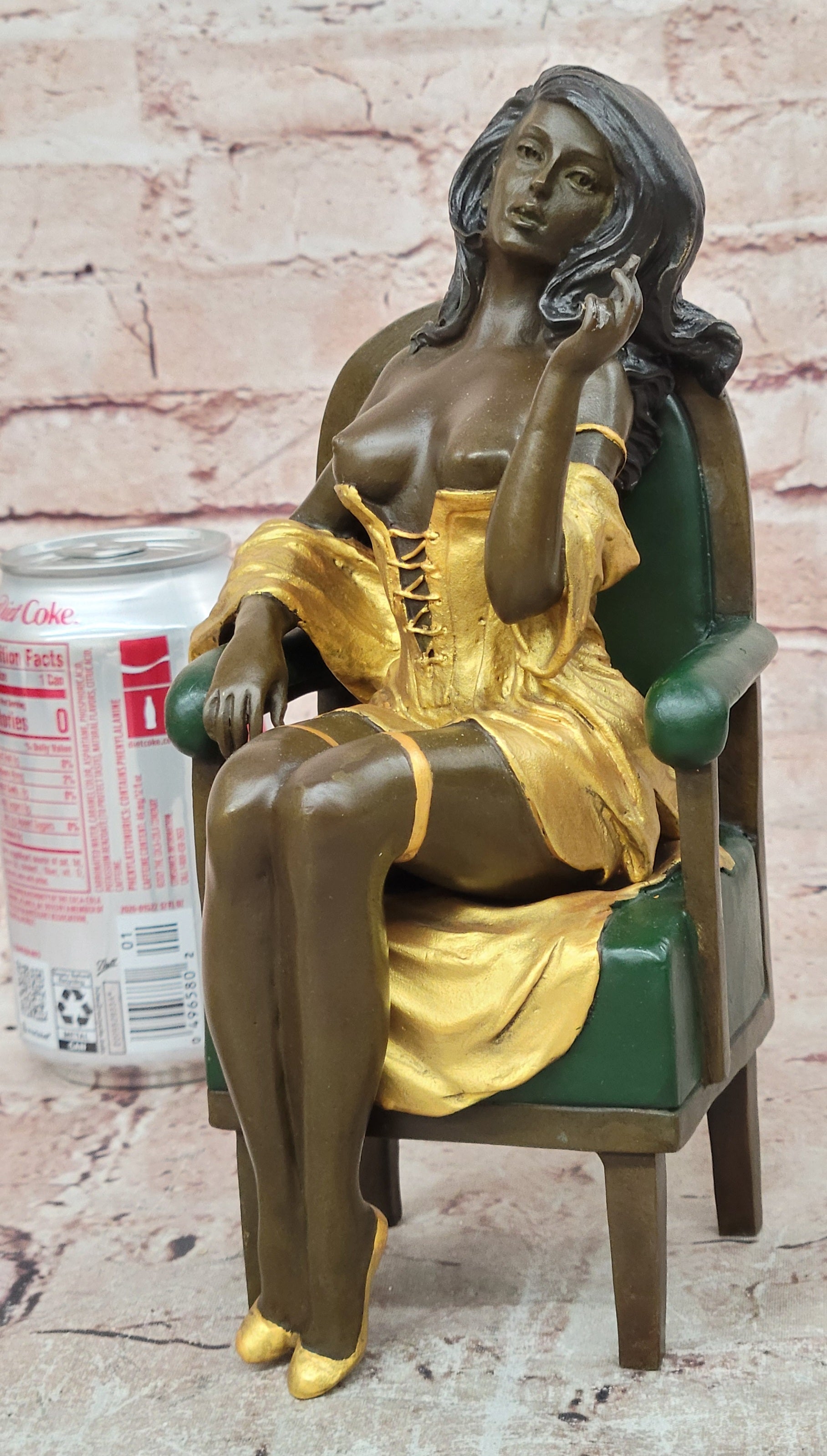Signed Original Milo Artistic Creative Bronze Sculpture Naked Woman Statue