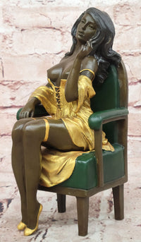 Signed Original Milo Artistic Creative Bronze Sculpture Naked Woman Statue