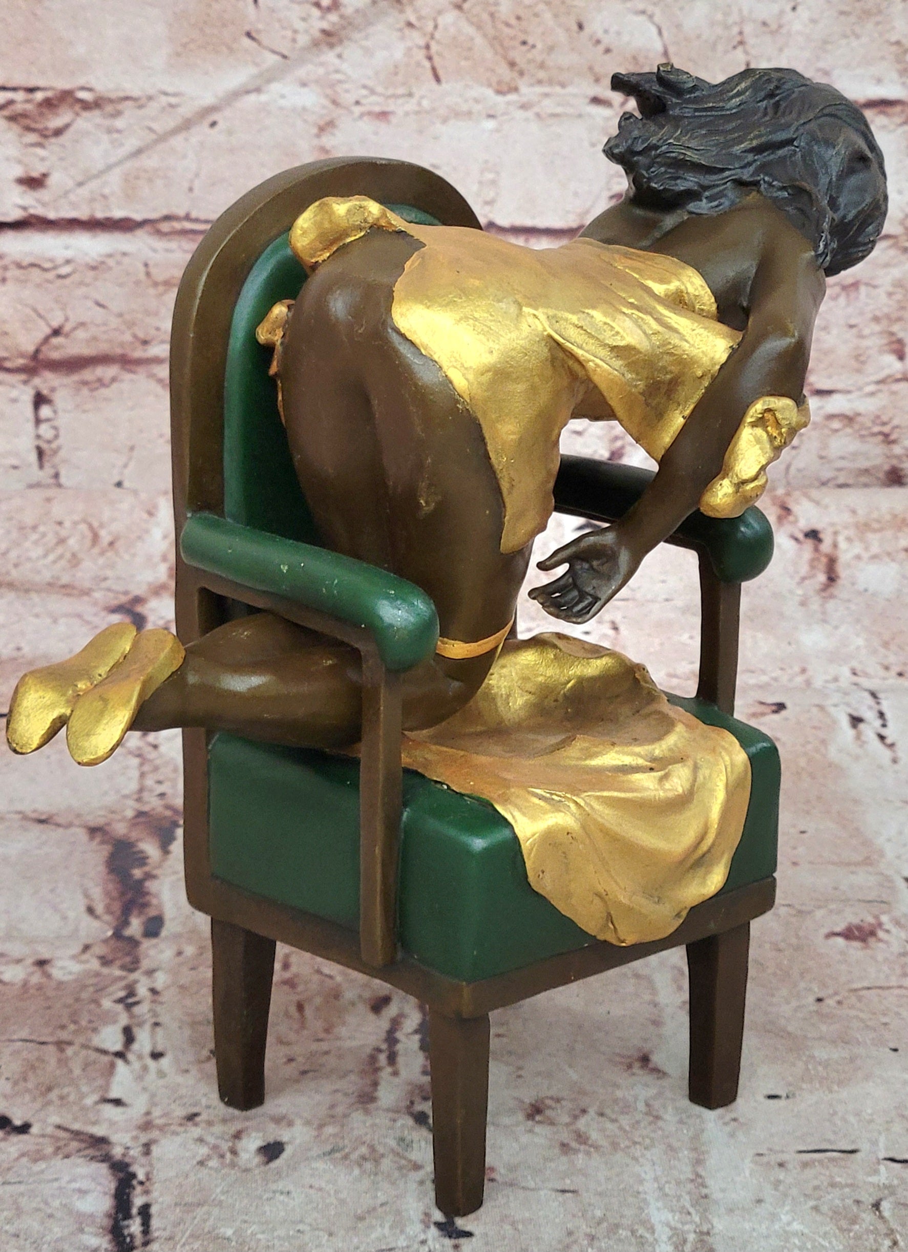 Signed Original Milo Artistic Creative Bronze Sculpture Naked Woman Statue