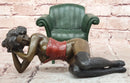 Bronze Figure Sculpture Sensual Woman on Chair Signed Original Artwork by Milo