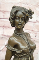 Art Deco Figurine Twenties Erotic Nude Woman Signed Milo Female Girl