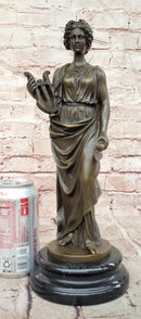 Muses Greek Goddess of Music and Art Genuine Bronze Sculpture by Cesaro
