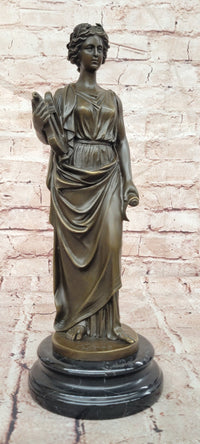 Muses Greek Goddess of Music and Art Genuine Bronze Sculpture by Cesaro