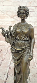 Muses Greek Goddess of Music and Art Genuine Bronze Sculpture by Cesaro