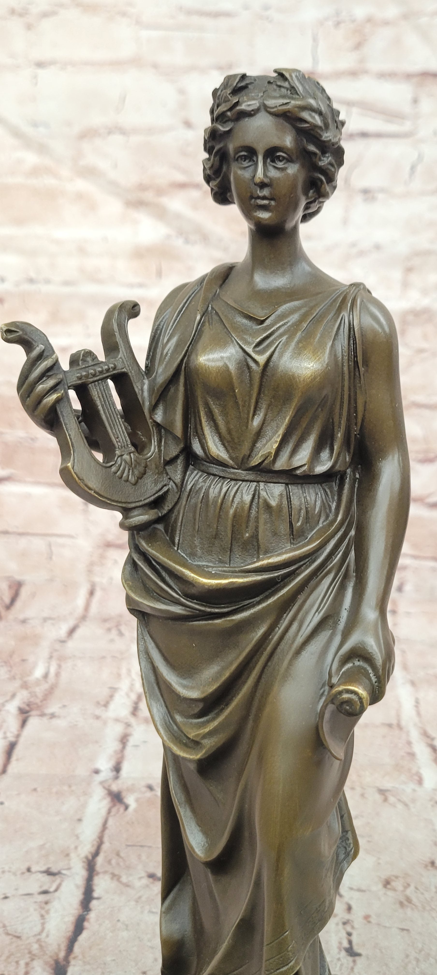 Muses Greek Goddess of Music and Art Genuine Bronze Sculpture by Cesaro