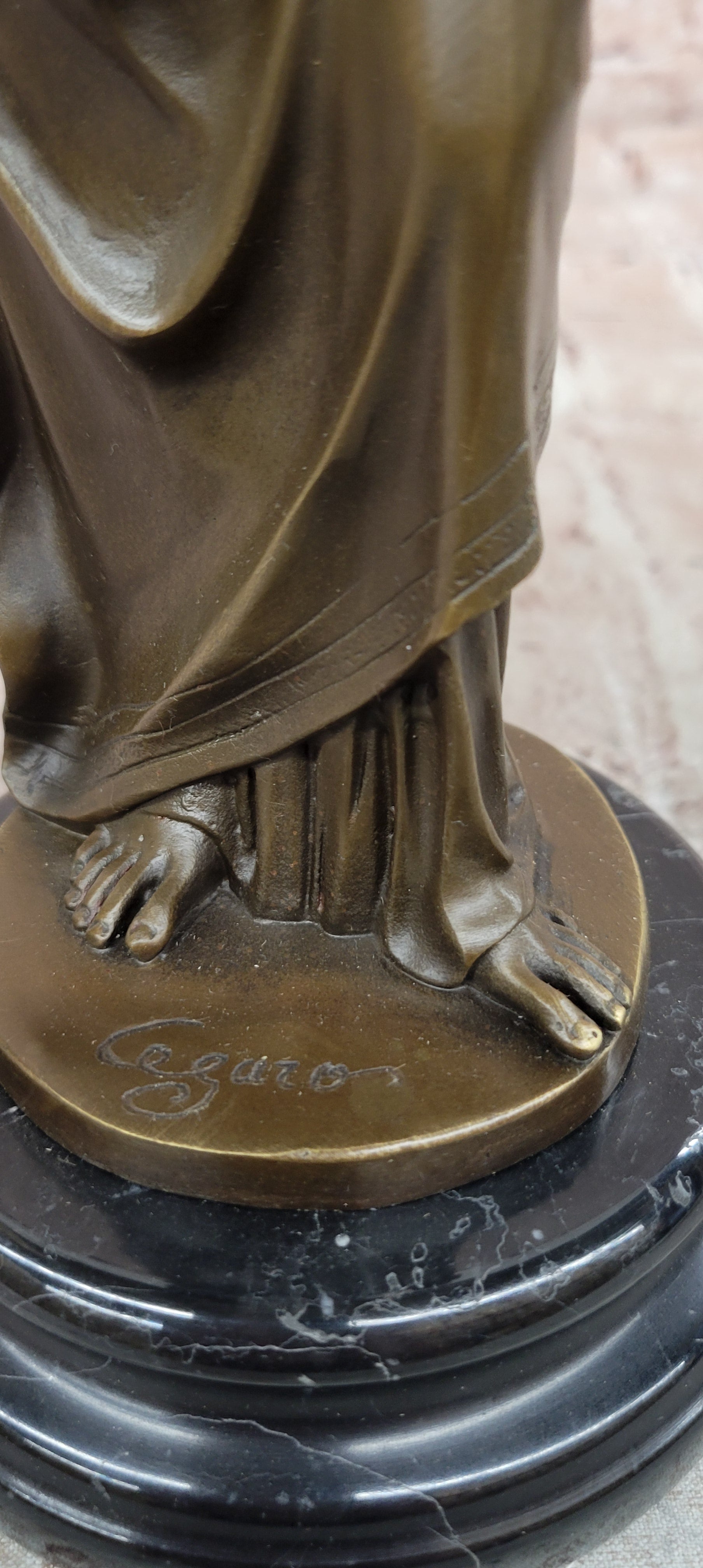 Muses Greek Goddess of Music and Art Genuine Bronze Sculpture by Cesaro