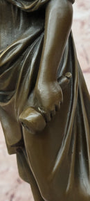 Bronze Goddess of Luck Fortuna with Cornucopia Signed Césaro Sculpture Statue