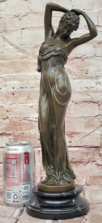Young Woman Statue Sculpture Bronze Beautiful Female Artwork by Gory Art