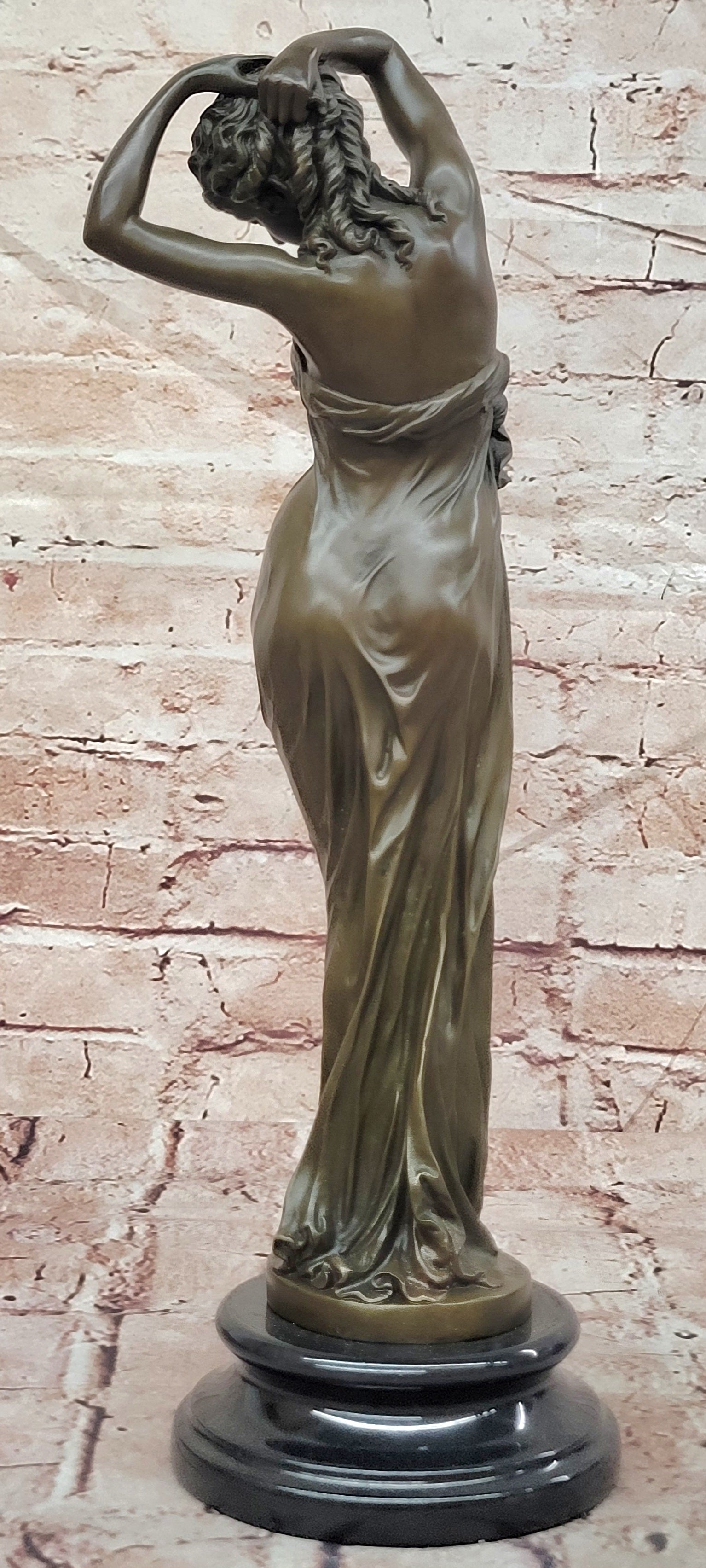 Young Woman Statue Sculpture Bronze Beautiful Female Artwork by Gory Art
