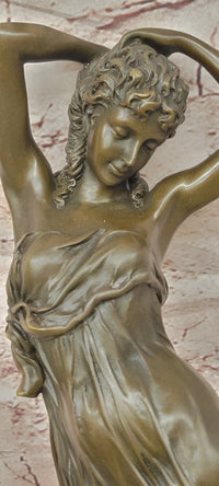 Young Woman Statue Sculpture Bronze Beautiful Female Artwork by Gory Art
