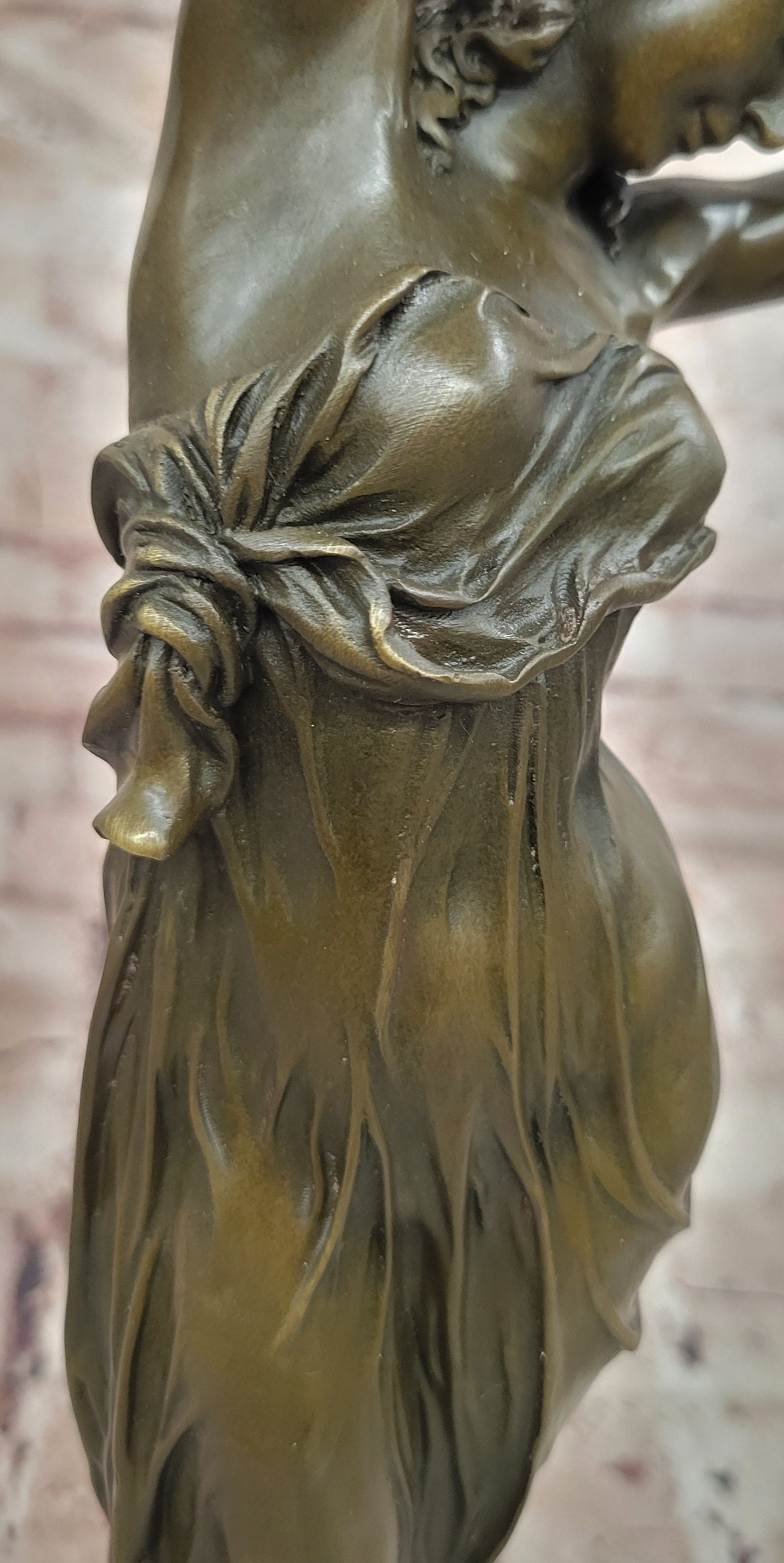 Young Woman Statue Sculpture Bronze Beautiful Female Artwork by Gory Art