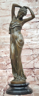 Young Woman Statue Sculpture Bronze Beautiful Female Artwork by Gory Art