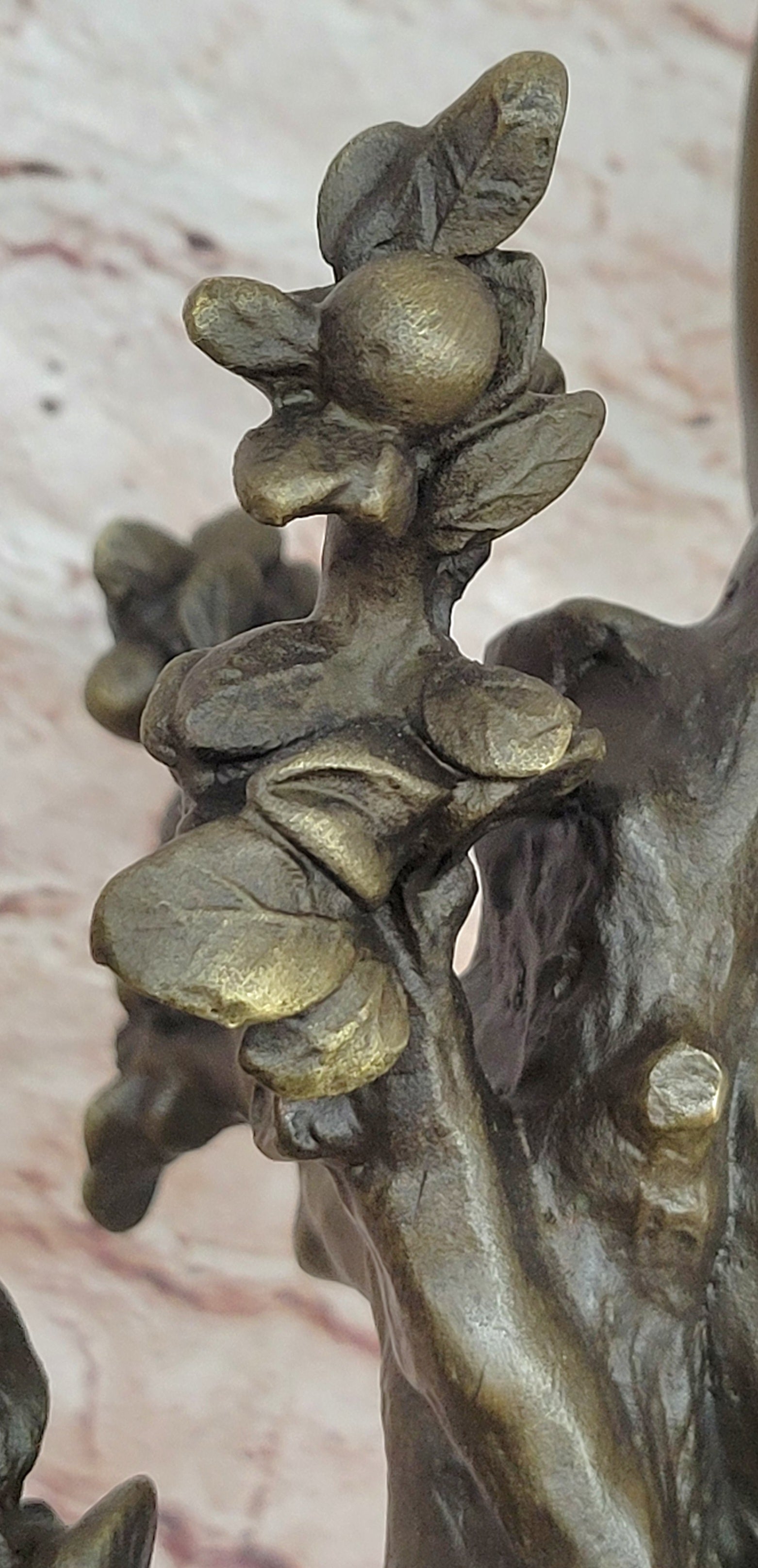 Children Picking up Fruit from a Tree Bronze Sculpture by Moreau Hand Made Statue