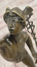 16.75''H BRONZE STATUE OF FLYING MERCURY BRONZE SCULPTURE SIGNED: Giambologna