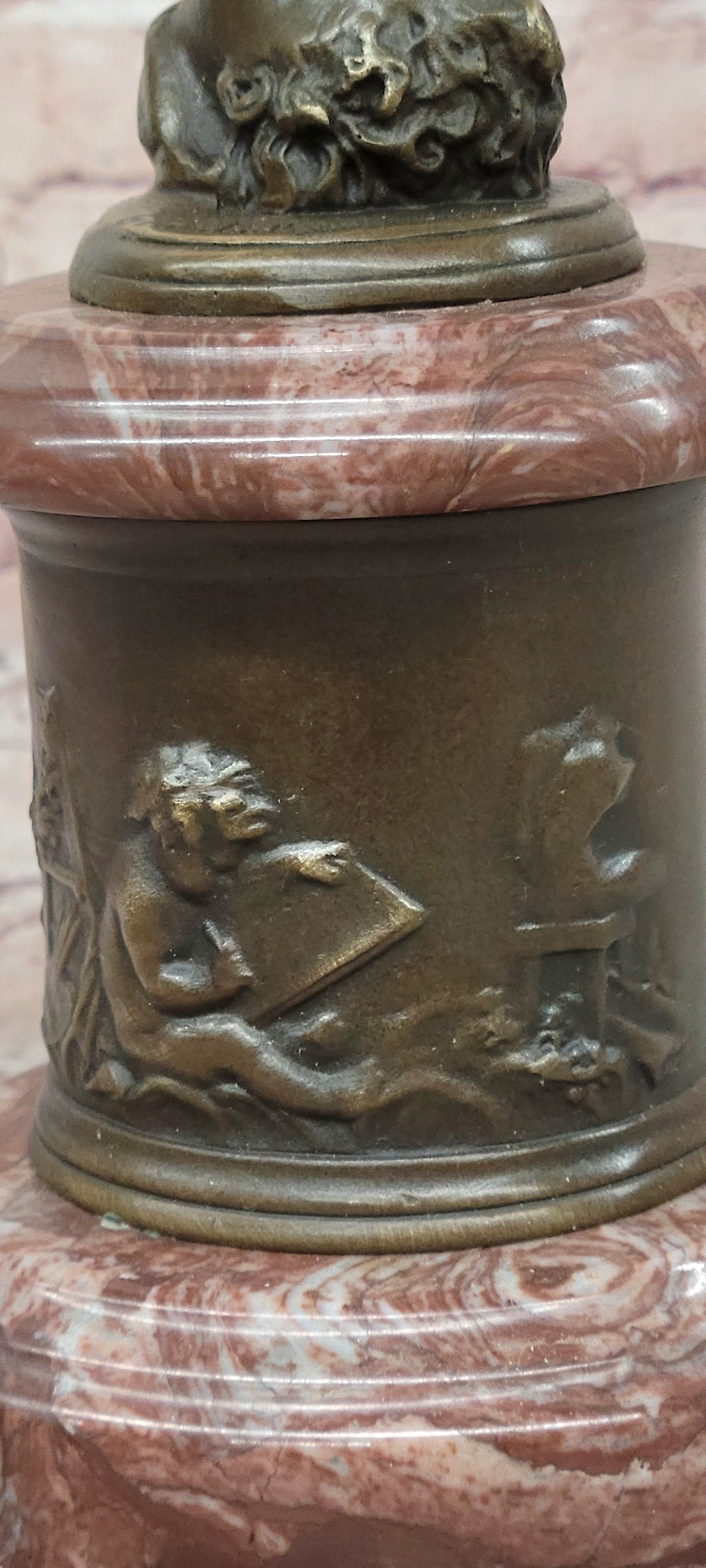 16.75''H BRONZE STATUE OF FLYING MERCURY BRONZE SCULPTURE SIGNED: Giambologna